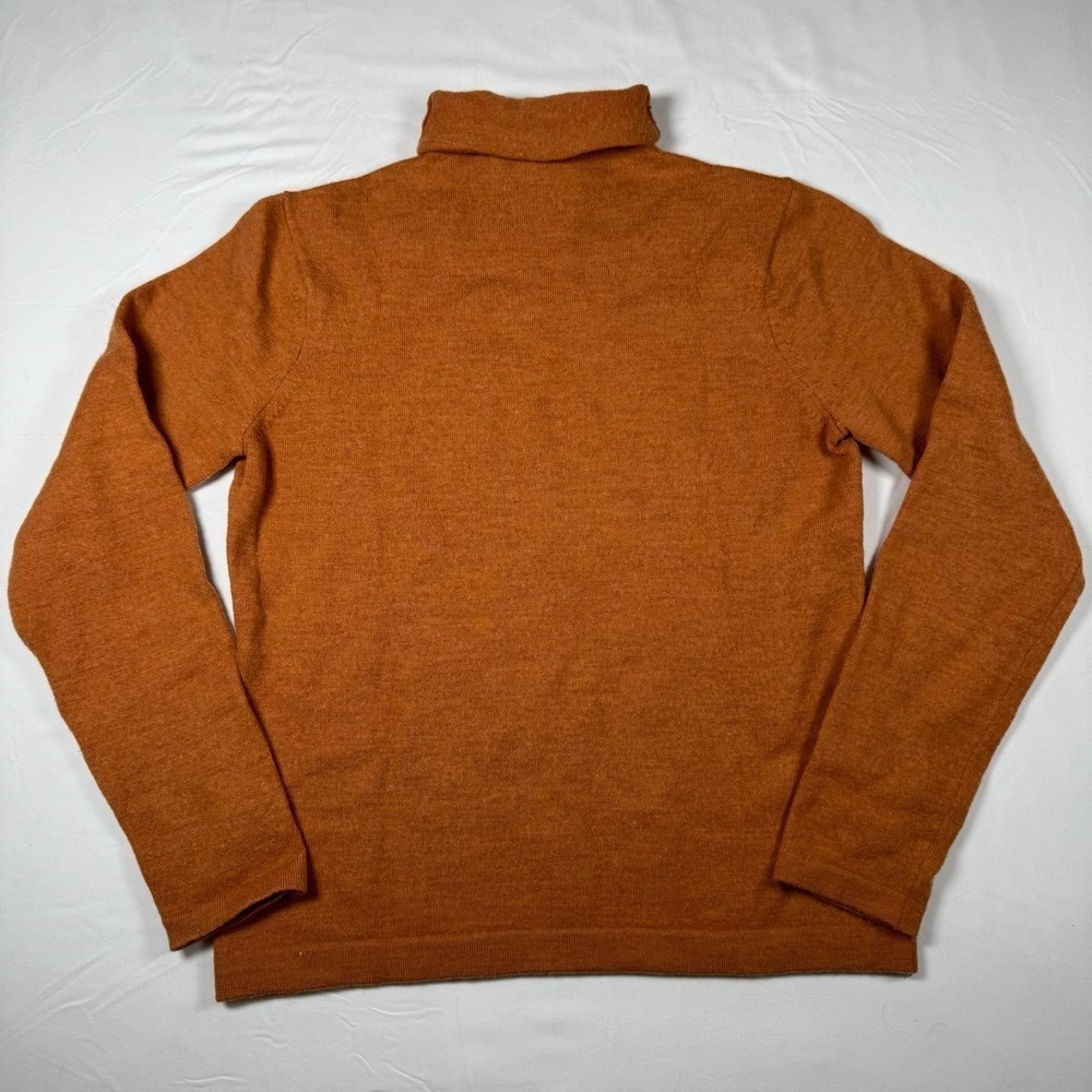 Brooks Brothers 346 Wool Blend Turtleneck‎ Sweater Orange Womens Small READ